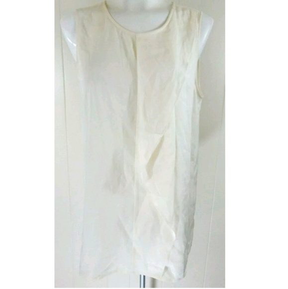 Theory Silk Sleeveless Ruffle Panel Blouse - Picture 1 of 4